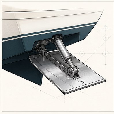 Trim Flap Eşit Hareket Etmiyorsa teknik &ccedil;izimi